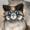 custom by #13065: A cute fluffy kitty to cuddle with your pup :)  Made by Noxtu # 12538